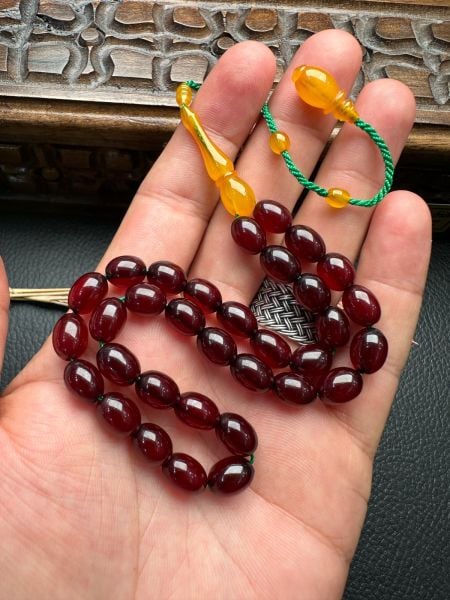 Onur Kaşkaya Usta Dizayn İngiliz Kolye Osmanlı Sıkma Kehribar Tesbih