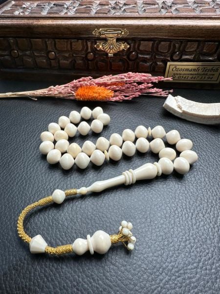 Cem Bülbül Altın Kazaz Fil Dişi Tesbih