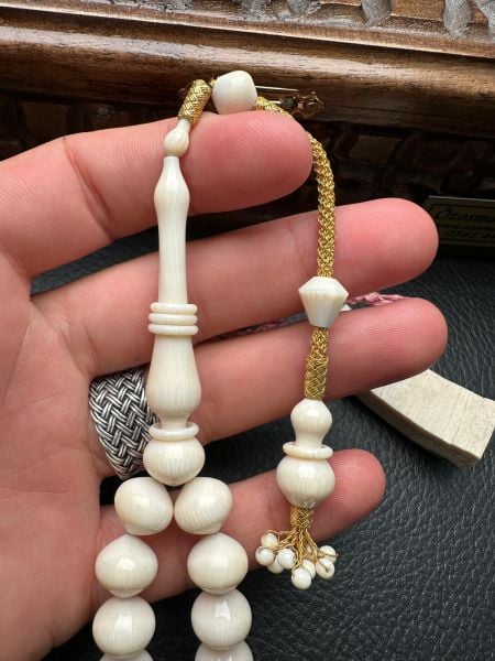 Cem Bülbül Altın Kazaz Fil Dişi Tesbih