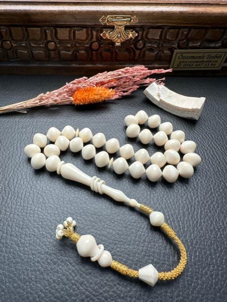 Cem Bülbül Altın Kazaz Fil Dişi Tesbih