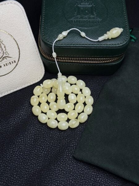 İbrahim Arıkan Usta İşçiliği Damla Kehribar Tesbih