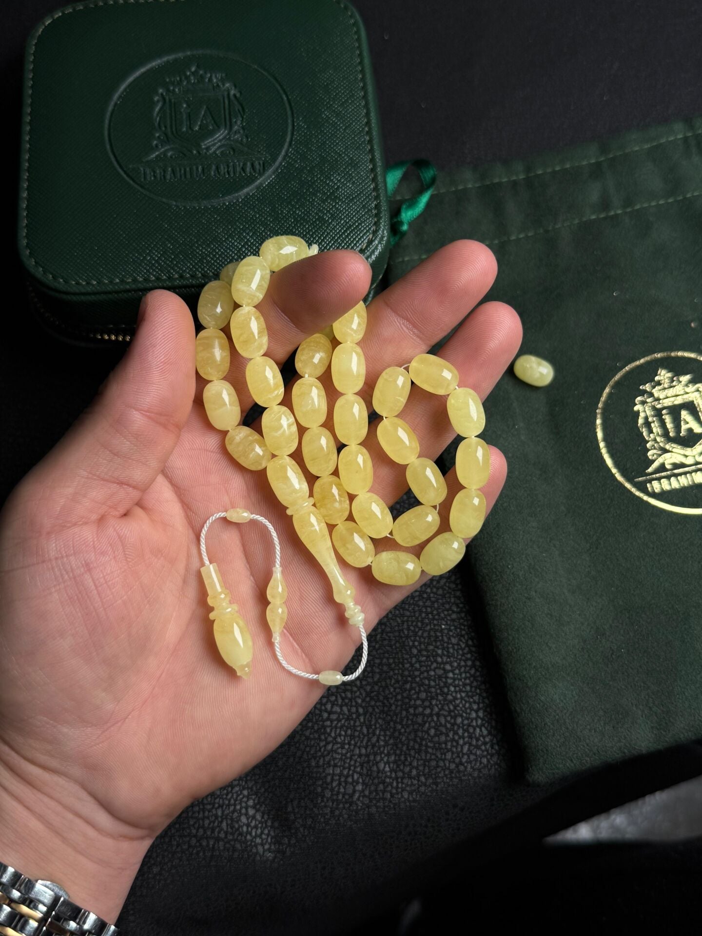 İbrahim Arıkan Usta İşçiliği Damla Kehribar Tesbih