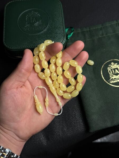 İbrahim Arıkan Usta İşçiliği Damla Kehribar Tesbih