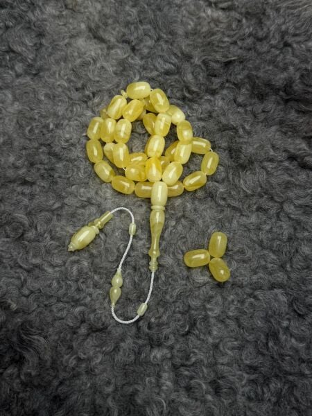 İbrahim Arıkan Usta İşçiliği Damla Kehribar Tesbih