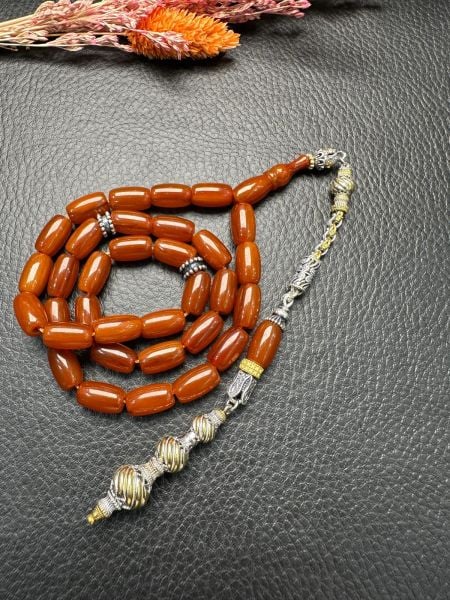 Kapsül Model Çubuk Sıkma Kehribar Tesbih