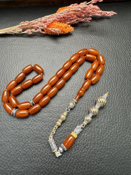 Kapsül Model Çubuk Sıkma Kehribar Tesbih