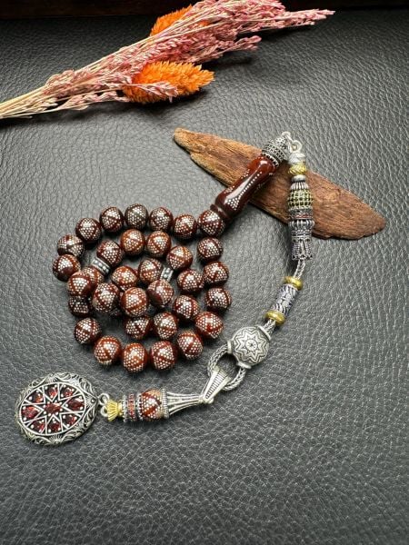 Küre Model Gümüş Çakım Kuka Tesbih