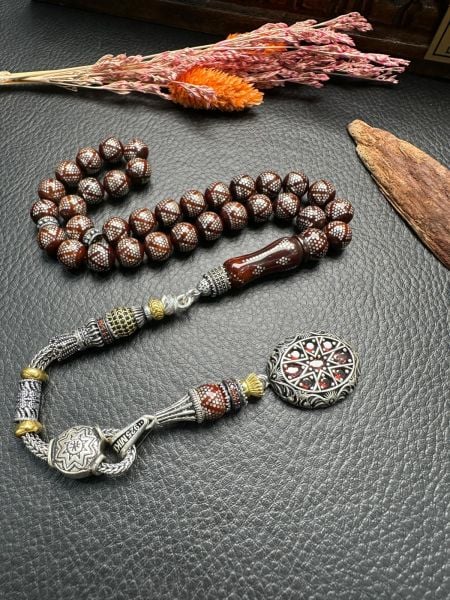 Küre Model Gümüş Çakım Kuka Tesbih