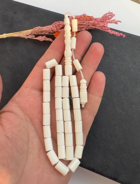 Kesme Model Kalem İçlikli Kemik Tesbih