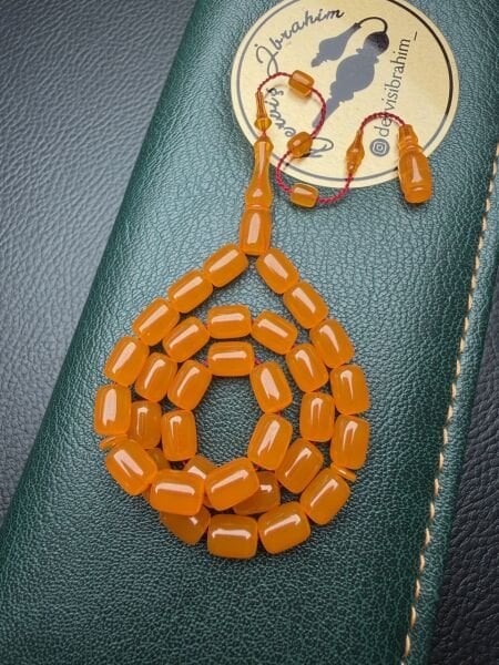 Kapsül  Model Eski Osmanlı Yemen Zar Kehribar Tesbih