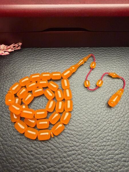 Kapsül  Model Eski Osmanlı Yemen Zar Kehribar Tesbih