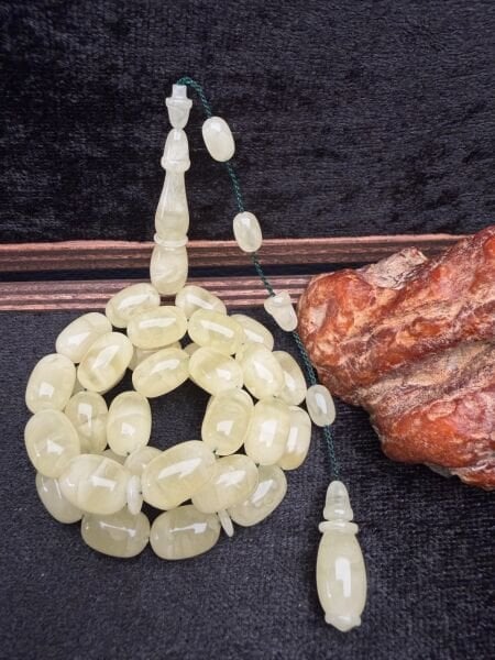 Semih Dinçer Usta İşçiliği Tek Kaya Damla Kehribar Tesbih