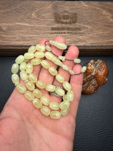 Semih Dinçer Usta İşçiliği Tek Kaya Damla Kehribar Tesbih