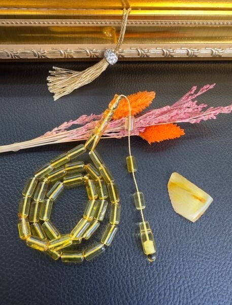 Kapsül Model Şeffaf Ukrayna Damla Kehribar Tesbih