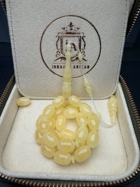 İbrahim Arıkan Usta İşçiliği Tek Kaya Damla Kehribar Tesbih