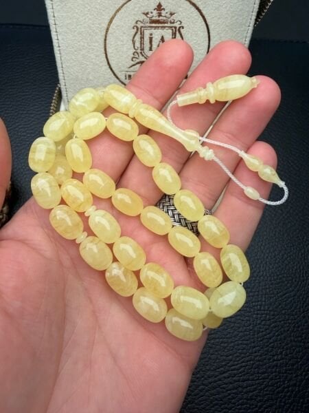 İbrahim Arıkan Usta İşçiliği Tek Kaya Damla Kehribar Tesbih