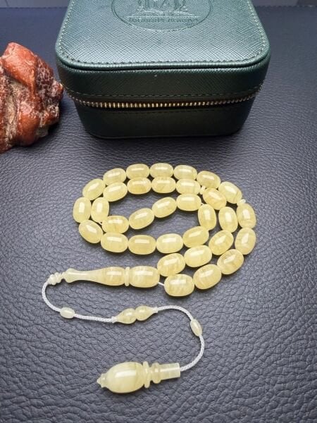 İbrahim Arıkan Usta İşçiliği Tek Kaya Damla Kehribar Tesbih