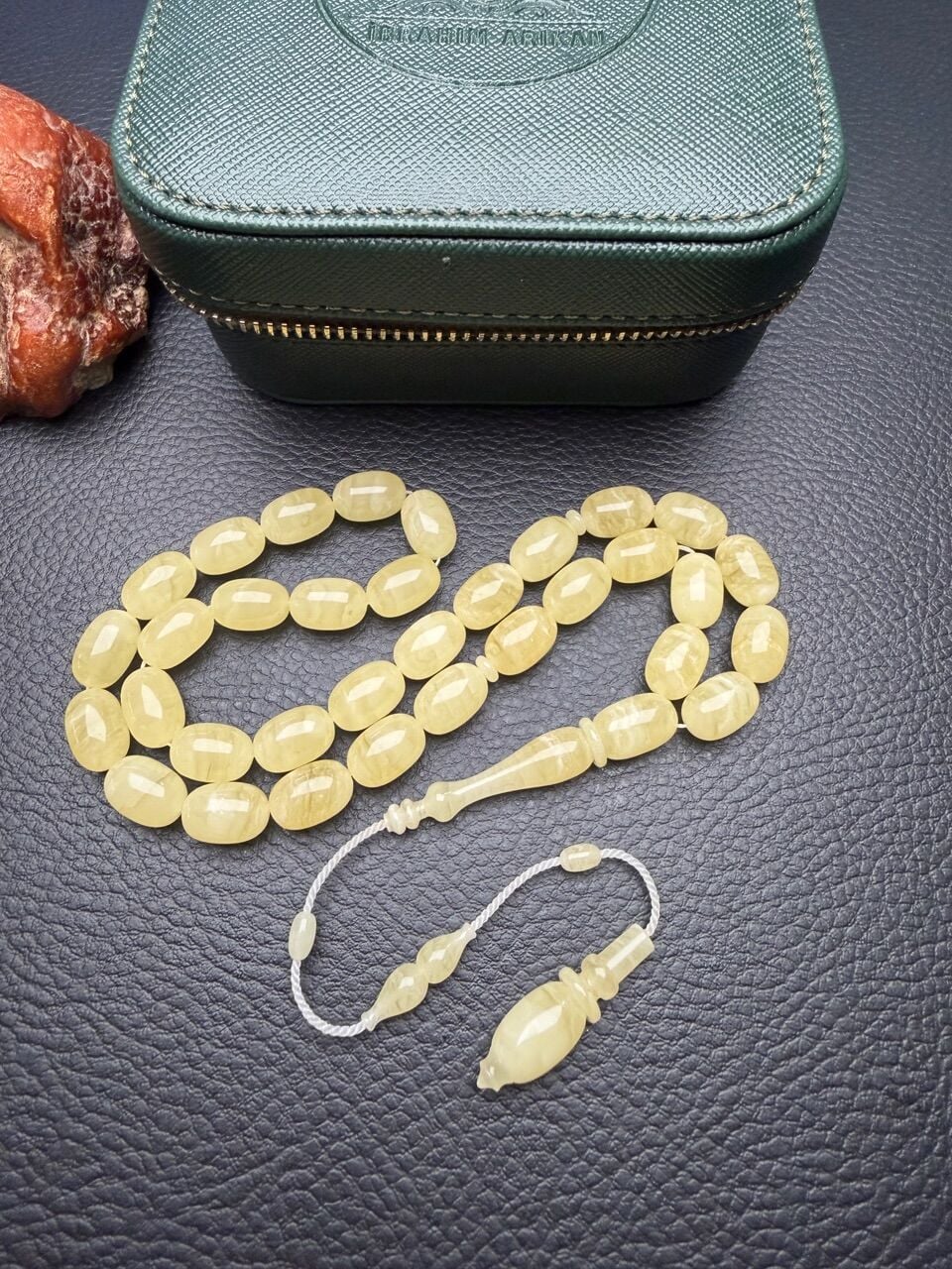 İbrahim Arıkan Usta İşçiliği Tek Kaya Damla Kehribar Tesbih