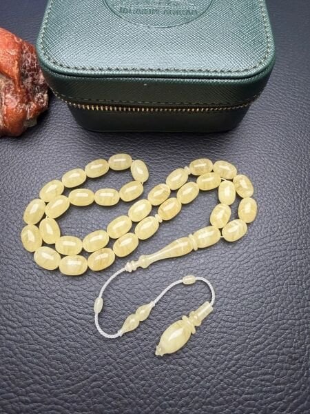 İbrahim Arıkan Usta İşçiliği Tek Kaya Damla Kehribar Tesbih