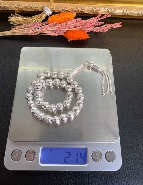 Küre Model Gümüş Tesbih