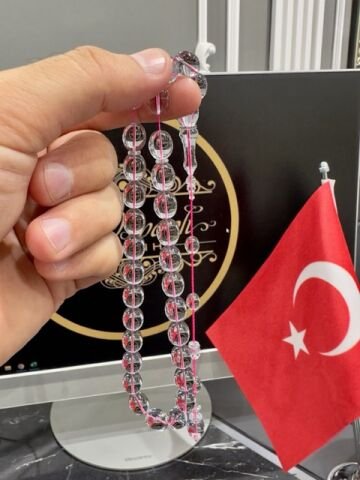 Badem Model Şeffaf Eski Amerikan Katalin Tesbih