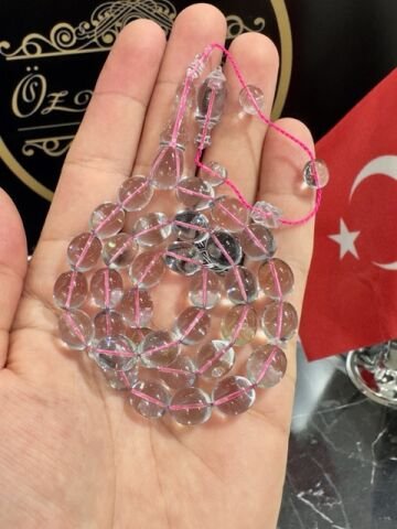 Badem Model Şeffaf Eski Amerikan Katalin Tesbih