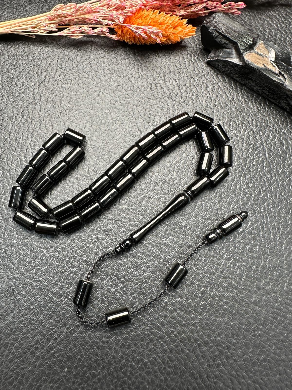 Kesme Model Sade Erzurum Oltu Taşı Tesbih