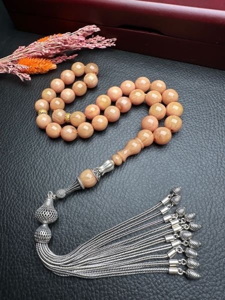 Küre Model Çubuk Sıkma Kehribar Tesbih