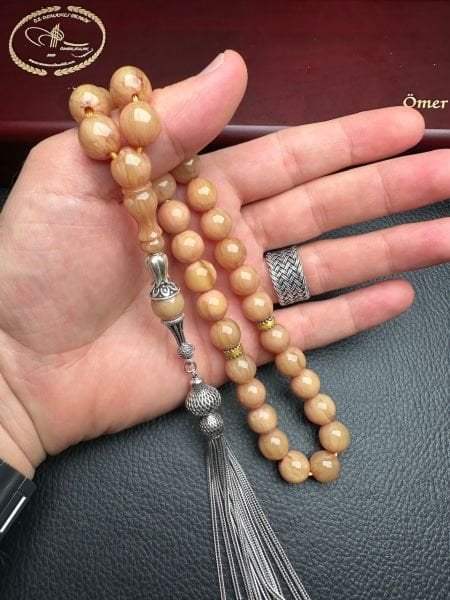 Küre Model Çubuk Sıkma Kehribar Tesbih