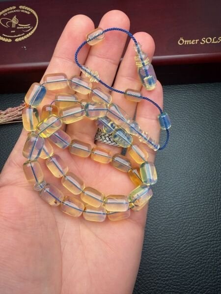 Umut Dinç Usta İşçiliği Tek Kaya Dominik Damla Kehribar Tesbih