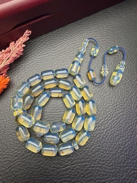 Umut Dinç Usta İşçiliği Tek Kaya Dominik Damla Kehribar Tesbih