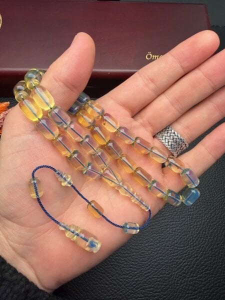 Umut Dinç Usta İşçiliği Tek Kaya Dominik Damla Kehribar Tesbih