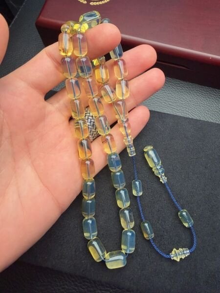 Umut Dinç Usta İşçiliği Tek Kaya Dominik Damla Kehribar Tesbih