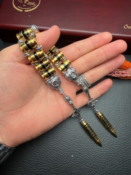 Mermi Model Gümüş Zaza Tesbih