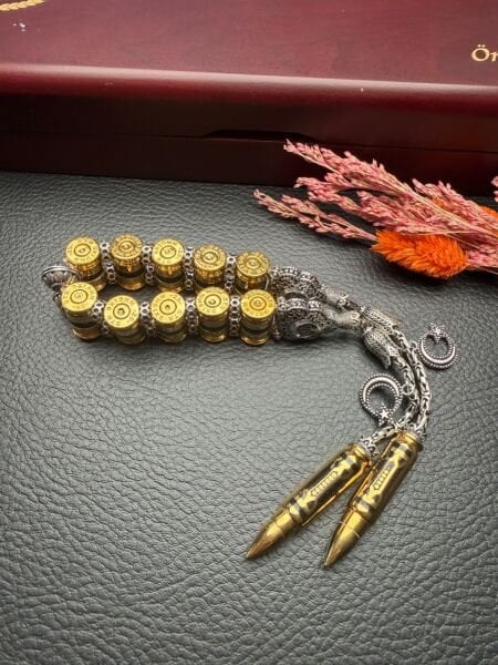 Mermi Model Gümüş Zaza Tesbih