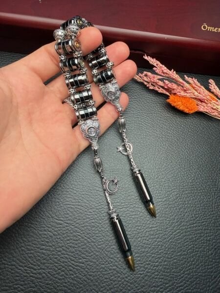 Mermi Model Gümüş Zaza Tesbih