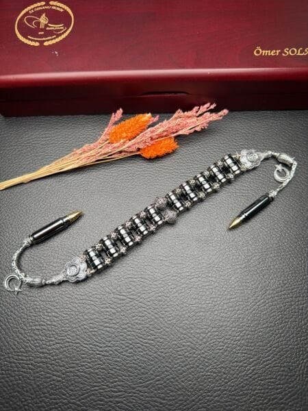 Mermi Model Gümüş Zaza Tesbih