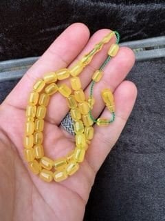 Bayram Bulut Yapımı Hareli Eski Osmanlı Sıkma Kehribar Tesbih