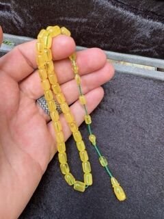 Bayram Bulut Yapımı Hareli Eski Osmanlı Sıkma Kehribar Tesbih