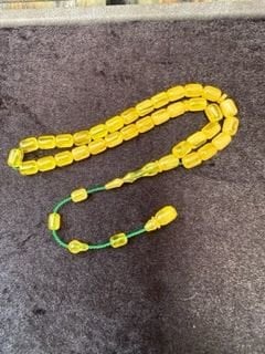 Bayram Bulut Yapımı Hareli Eski Osmanlı Sıkma Kehribar Tesbih