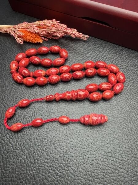 Beyzi Model Mercan Doğal Taş Tesbih