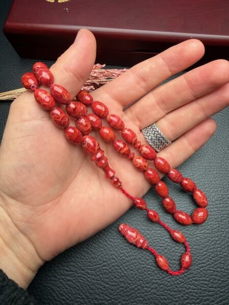 Beyzi Model Mercan Doğal Taş Tesbih