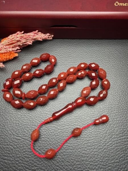 Beyzi Model Akik Doğaltaş Tesbih