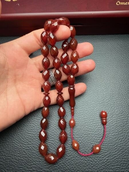 Beyzi Model Akik Doğaltaş Tesbih