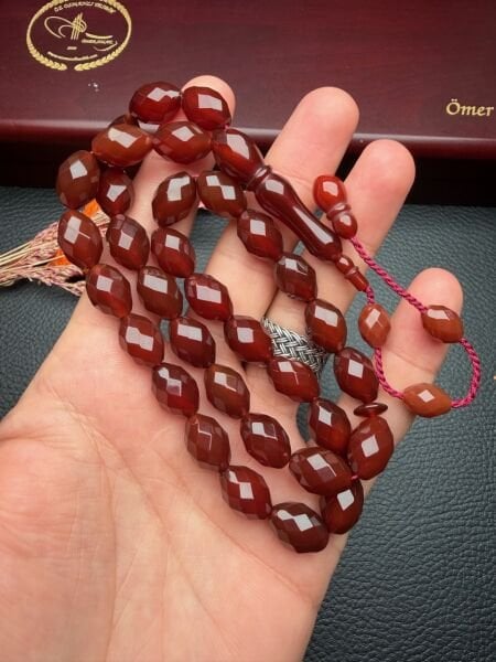 Beyzi Model Akik Doğaltaş Tesbih