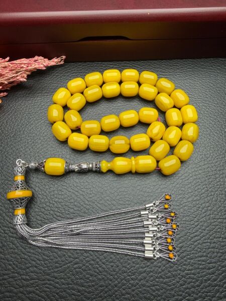 Kapsül Model Çubuk Sıkma Kehribar Tesbih