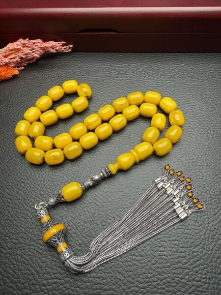 Kapsül Model Çubuk Sıkma Kehribar Tesbih