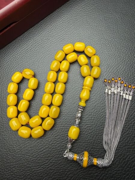 Kapsül Model Çubuk Sıkma Kehribar Tesbih