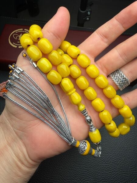 Kapsül Model Çubuk Sıkma Kehribar Tesbih