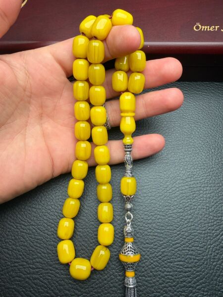 Kapsül Model Çubuk Sıkma Kehribar Tesbih